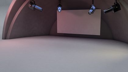 Vorschaubild einer Bühne mit Scheinwerfern